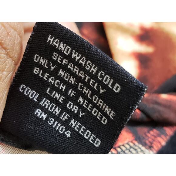 New Directions Top Blouse Women's PS Multi Geo Print Pearl & Jeweled Round Neck - Picture 6 of 11